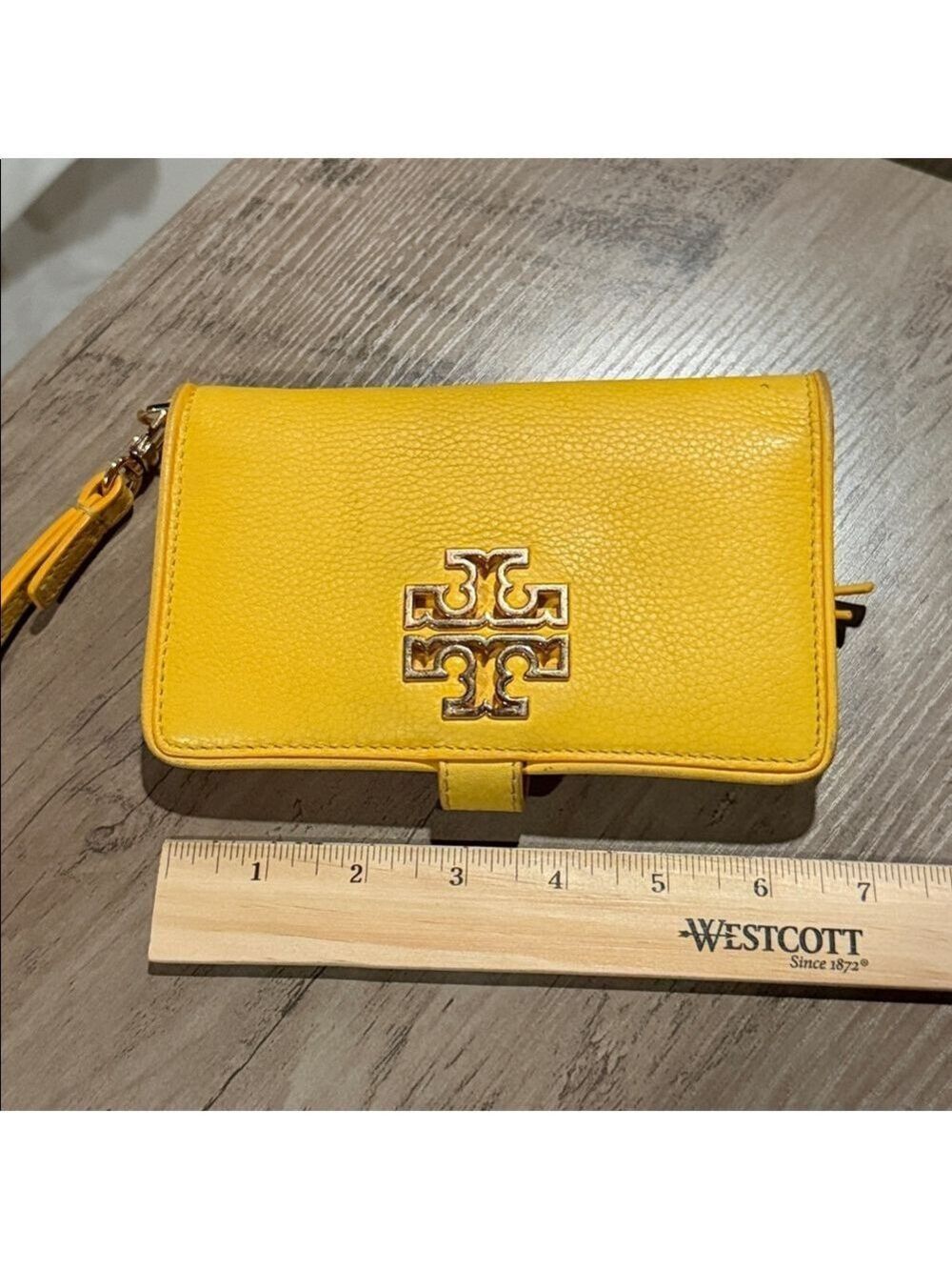 Tory Burch Britten Smartphone Wallet Yellow - Picture 6 of 9